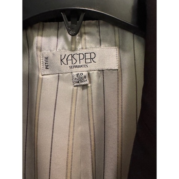 Kasper Separates Women's Black Blazer Jacket Size 6P Polyester Lined EC - Picture 2 of 6